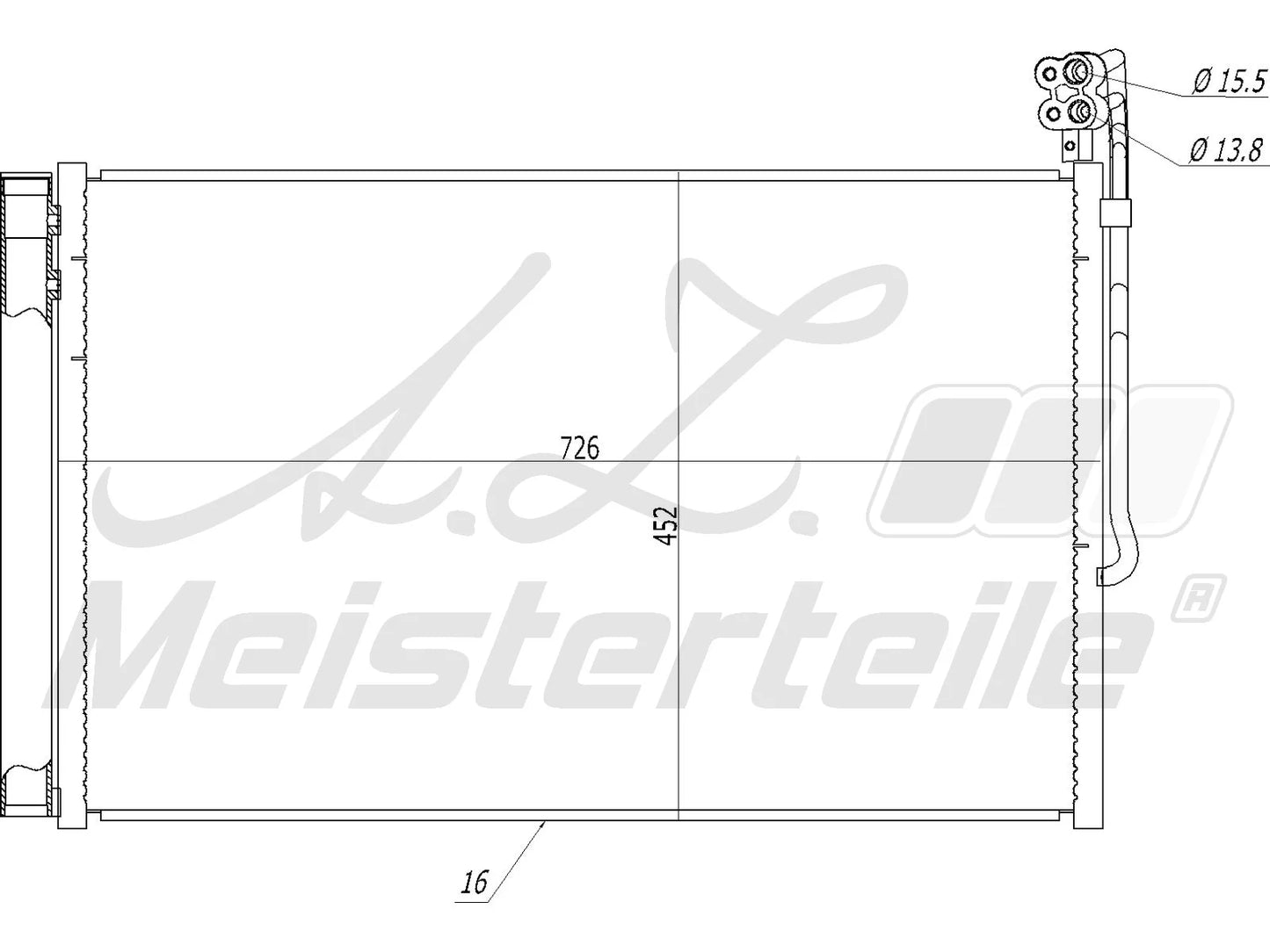 A/C CONDENSER كندنسر مكيف – 7P0820411A