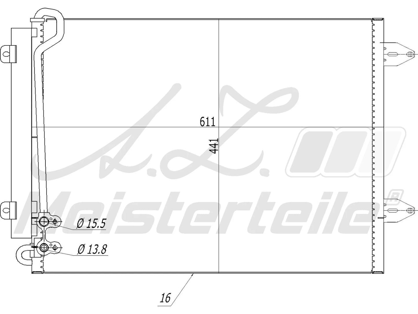A/C CONDENSER كندنسر مكيف – 3C0820411C