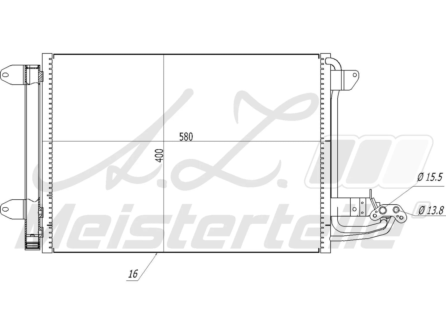 A/C CONDENSER كندنسر مكيف – 1K0820411P