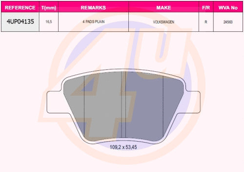 BRAKE PAD RR سفايف بريك – 5K0698451