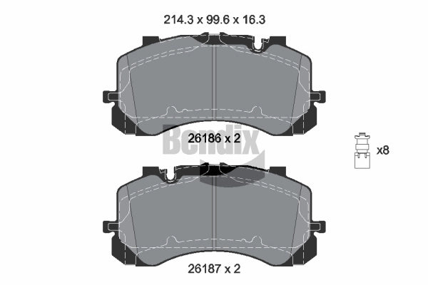 BRAKE PAD FR سفايف بريك – 4M0698151AK