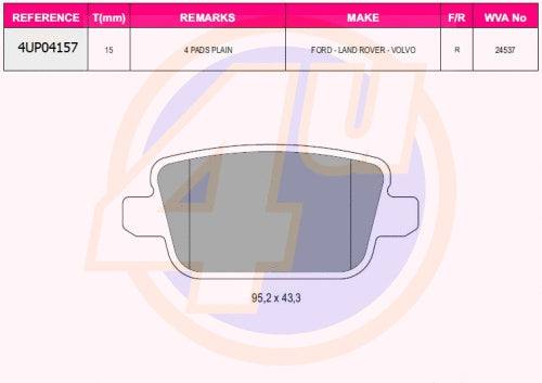 BRAKE PAD RR سفايف بريك – LR003657