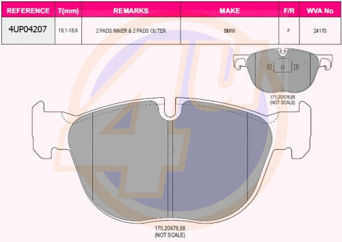 BRAKE PAD FR سفايف بريك – 34116852253