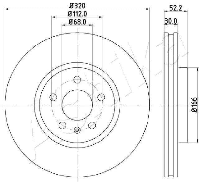 BRAKE DISC FR درمات بريك – 8K0615301A