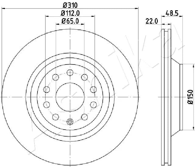 BRAKE DISC RR درمات بريك – 1K0615601N