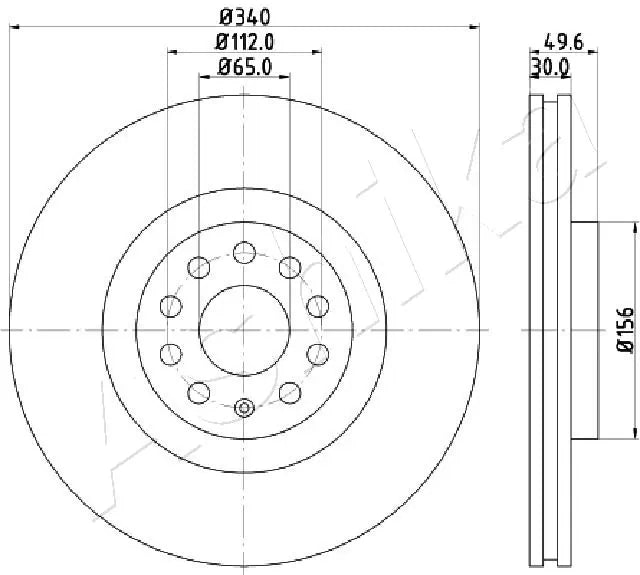 BRAKE DISC FR درمات بريك – 1K0615301AD