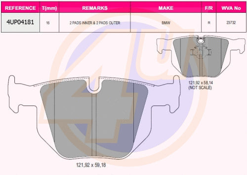 BRAKE PAD RR سفايف بريك – 34216776937