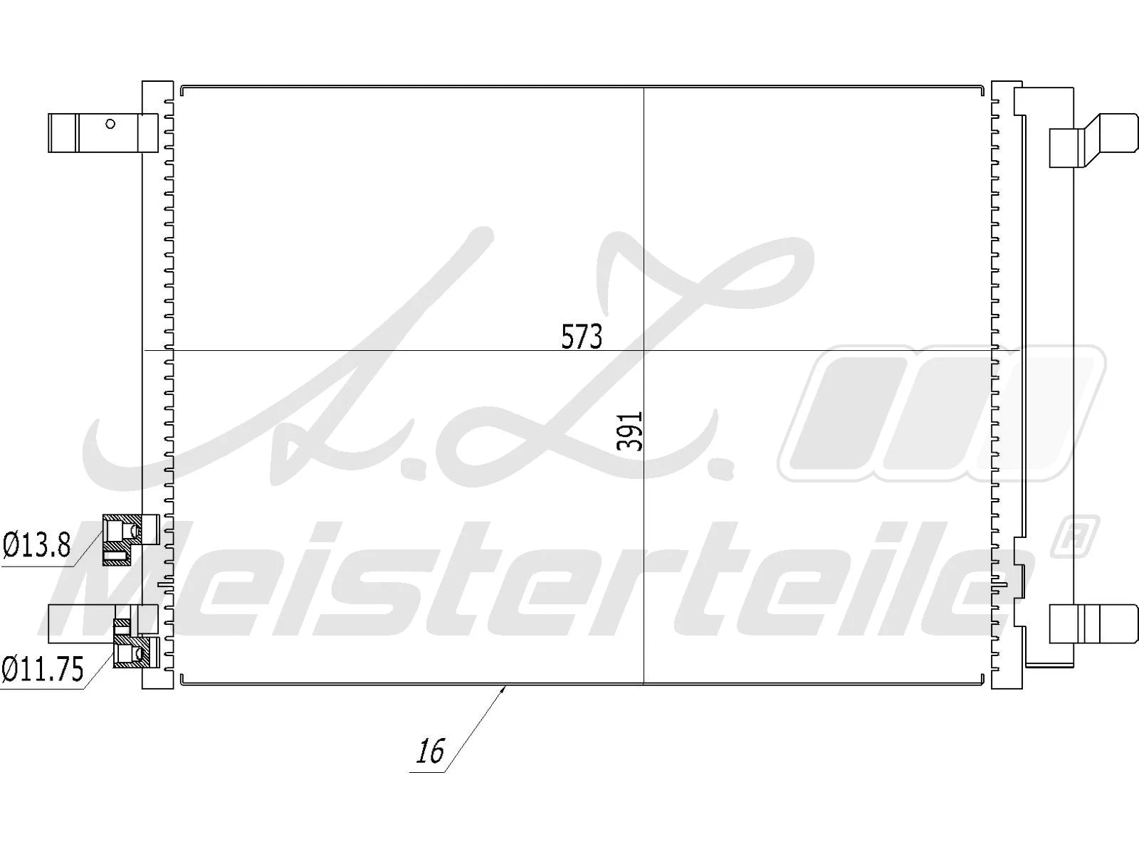 A/C CONDENSER كندنسر مكيف – 5Q0816411M